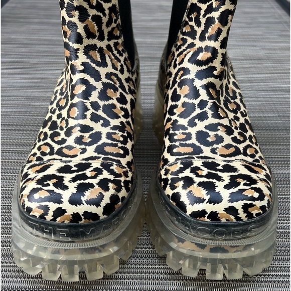 🎯Marc Jacobs The Stomper Boot Brown Black Leopard Multi EU37 US7 - Picture 3 of 14